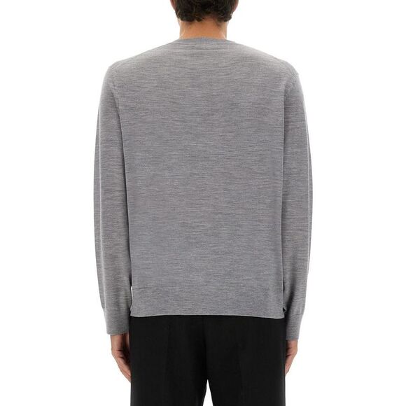 THEORY Men's Crewneck Fine Gauge Knit Sweater Men GREY Sweaters & Cardigans - Picture 4 of 4